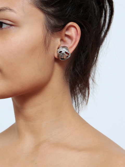 crystallized spherical molten ear-cuff set