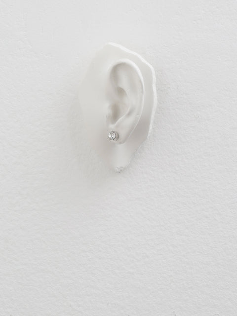 single crystallized molten drop earring and stud