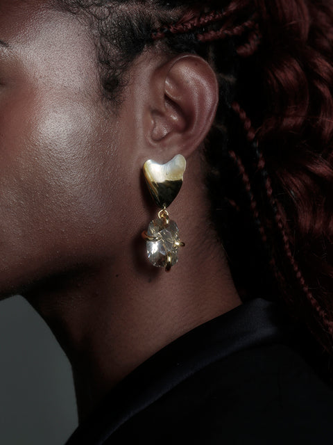 imperfect mismatched seashells drop earrings