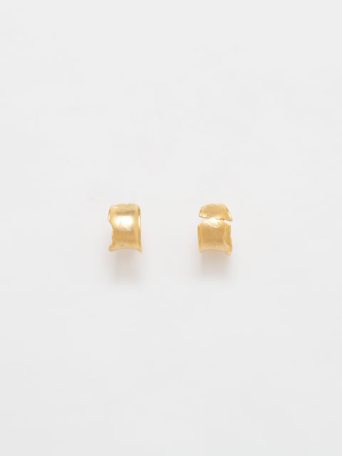 molten gold hoop earrings