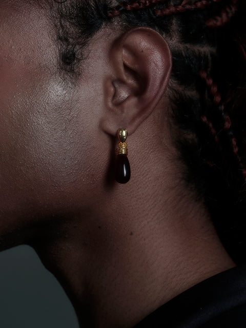 two tone drop earrings