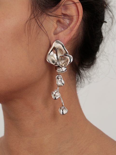 falling petals earrings
