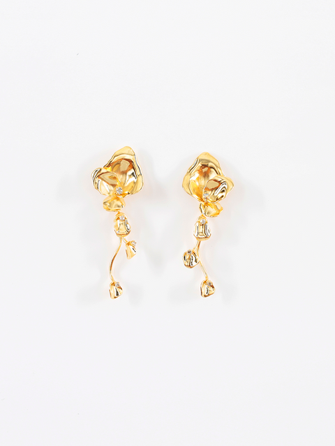 falling petals earrings