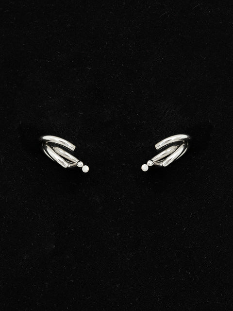 woven mid ear-cuff and stud