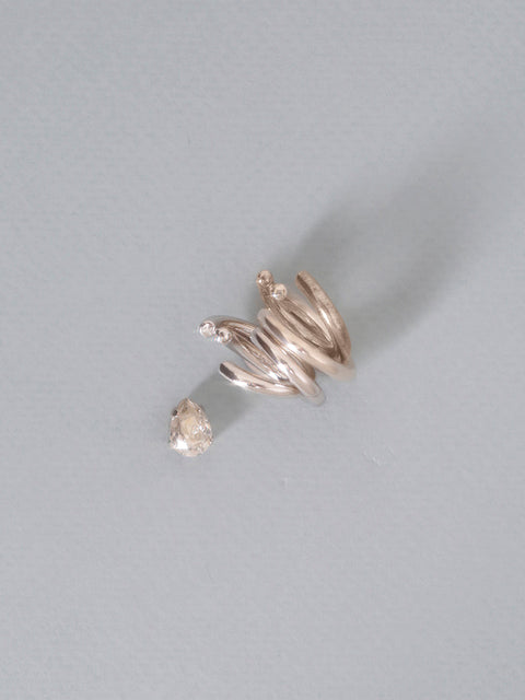 woven mid ear-cuff and stud