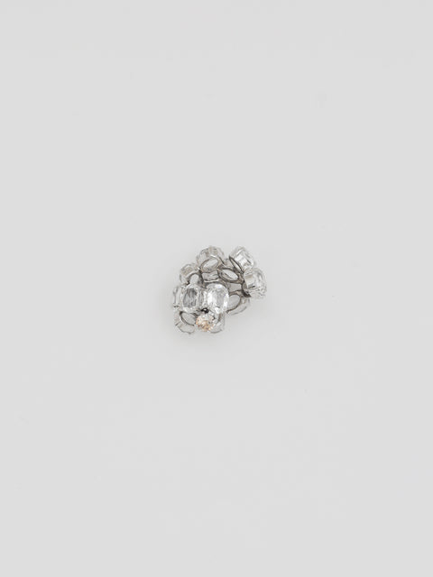 single scattered clear crystal ear-cuff