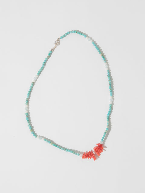 turquoise and coral necklace