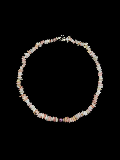 pink opal necklace