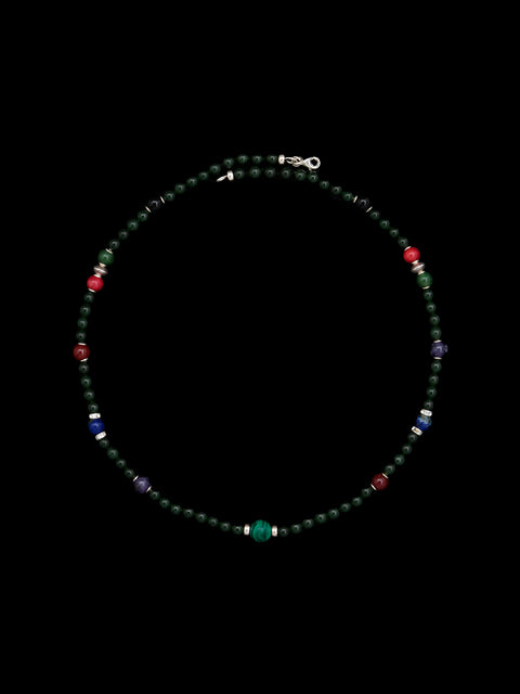 jade and mixed semi precious necklace