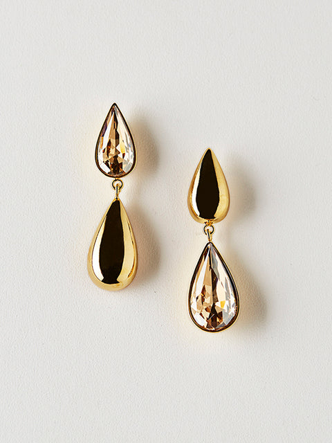 medium hidden tear reverse drop earrings