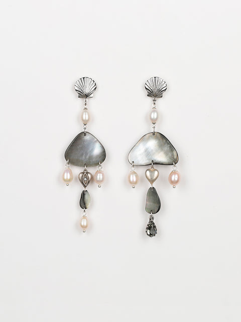 bmop shell mobile charms drop earrings