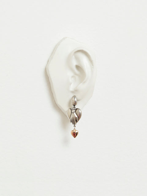 asymmetrical antique gothic drop earrings