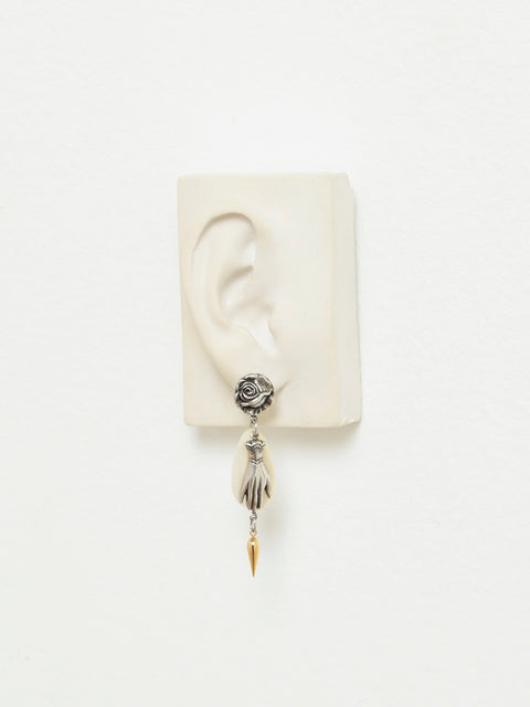 asymmetrical antique gothic drop earrings