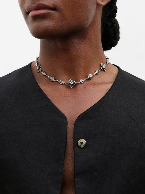 antique gothic charms necklace