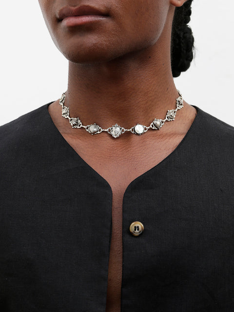 antique gothic mixed charms necklace