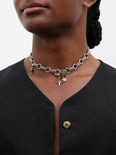 antique gothic link necklace