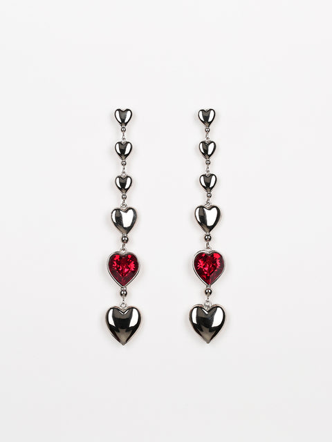 multi hearts drop earrings