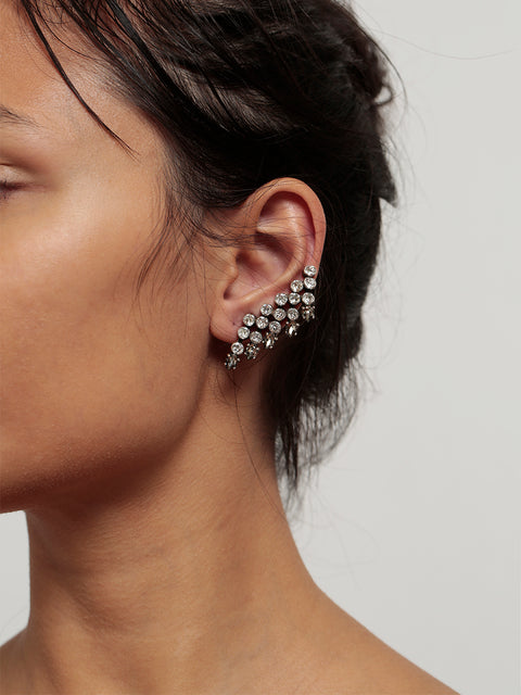 crystal cuff earrings