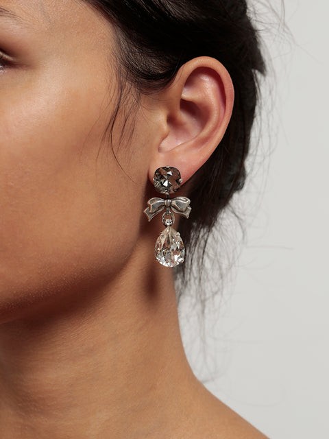 crystal tear earrings