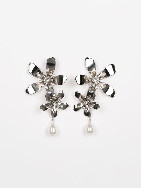 two flowers mobile earrings