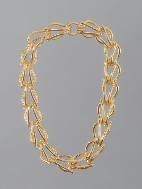 crystal tip chain of tears necklace