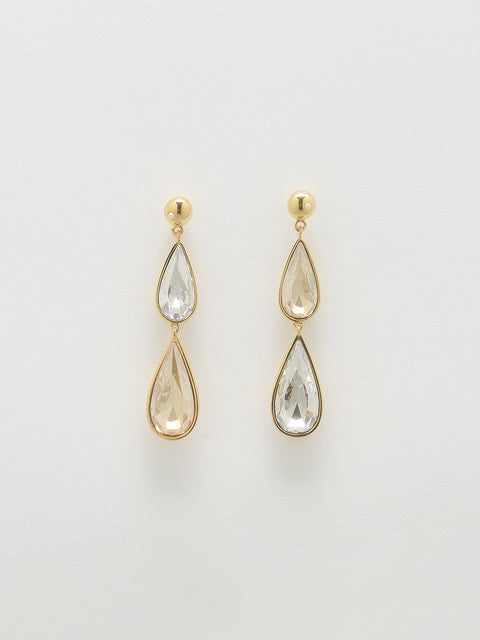 two tone teardrop earrings