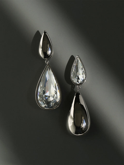 hidden tear reverse drop earrings