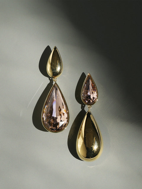 hidden tear reverse drop earrings