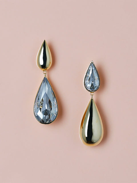 hidden tear reverse drop earrings