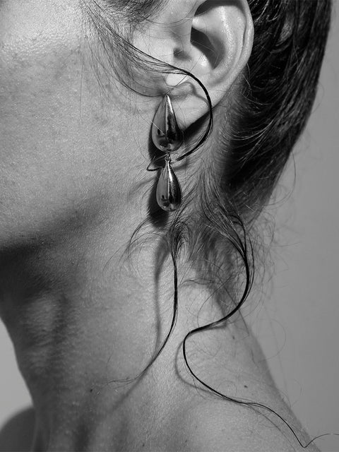 hidden tear earrings