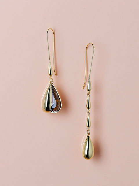 mismatched hidden teardrop earrings