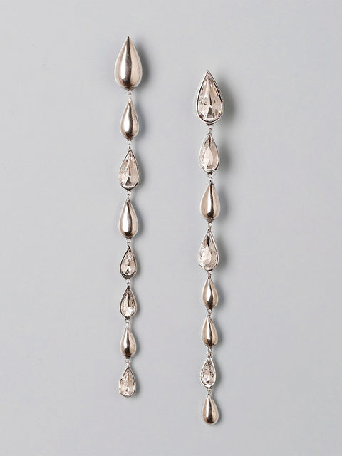 graduated tear earrings