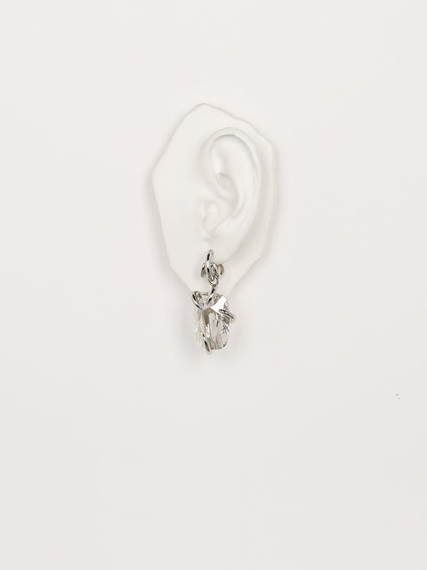 RS.11.I.E.011 | IRREGULAR SET CRYSTAL TRIPLE CLAW HOOP EARRINGS