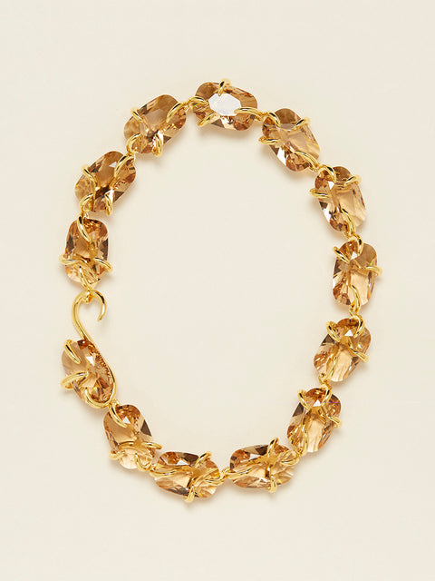 imperfect set large crystal necklace