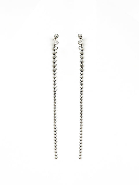 graduated crystal drop earrings