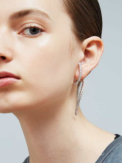 crystal spiral earrings