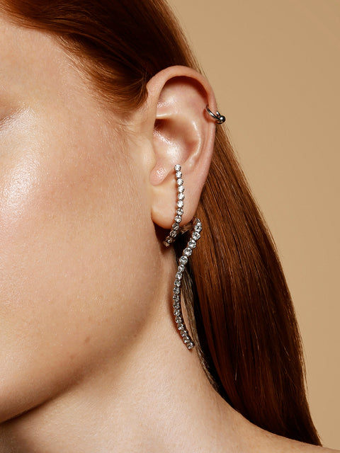 crystal spiral earrings