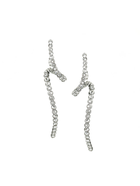 crystal spiral earrings