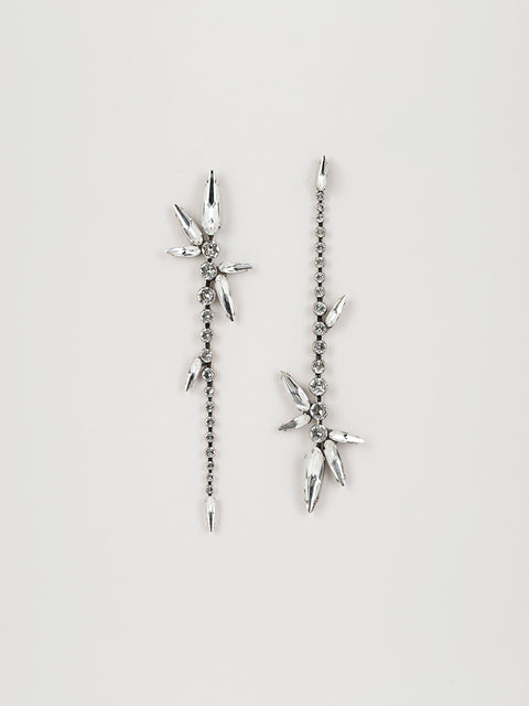reverse crystal thorn drop earrings