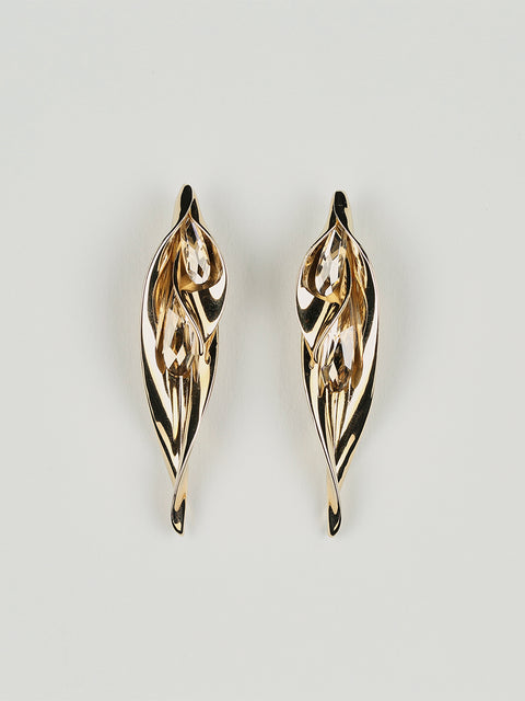 RS.8.S.E.010 | DOUBLE FROND SANSEVIERIA AND CRYSTAL EARRINGS