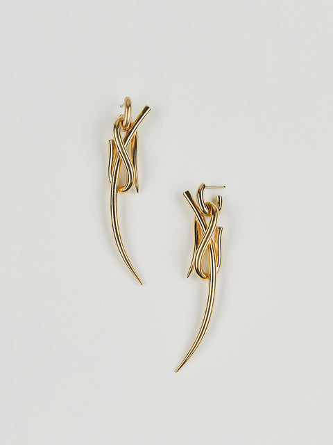 wrapped tabua hoop earrings with crystal tip