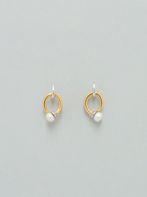 closed tapered tabua drop hoop earrings