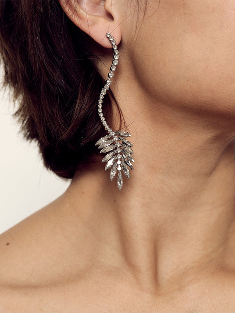 mismatched palm print earrings