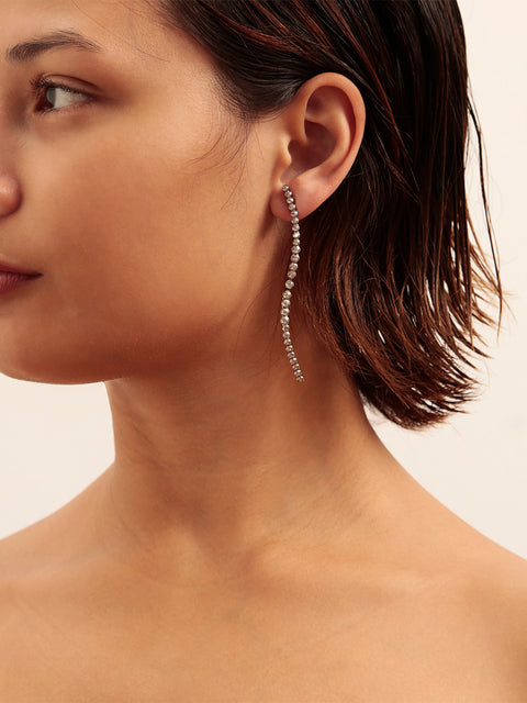 crystal aqua earrings