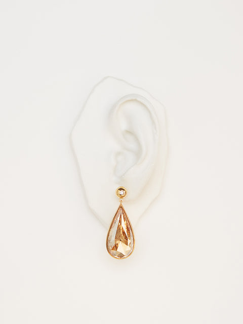 golden shadow teardrop earrings
