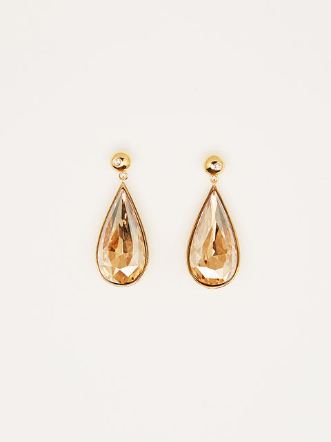 golden shadow teardrop earrings