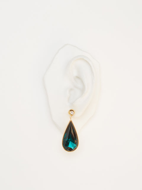 emerald teardrop earrings