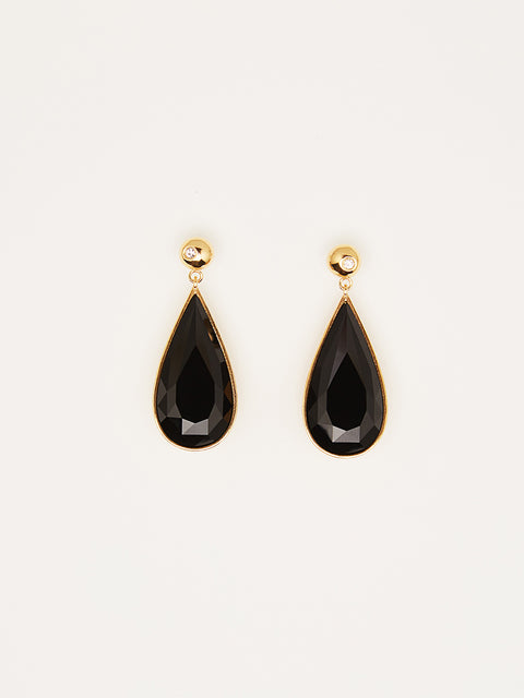 jet teardrop earrings