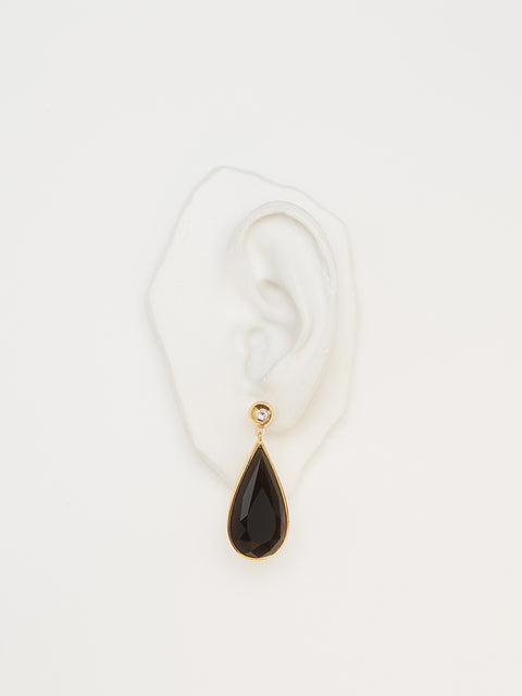 jet teardrop earrings