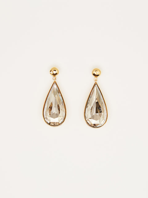 pearl and crystal teardrop earrings
